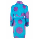 badjas kind Mega Stippen fleece met sjaalkraag