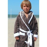 badjas kind Grijs met capuchon