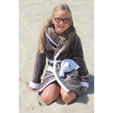 badjas kind Grijs met capuchon