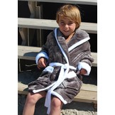 badjas kind Grijs met capuchon