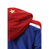 herenbadjas Champ blauw katoen met capuchon