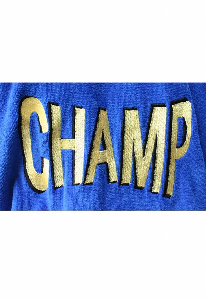 herenbadjas Champ blauw katoen met capuchon