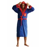 herenbadjas Champ blauw katoen met capuchon