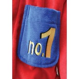 herenbadjas Champ rood katoen met capuchon