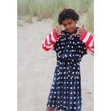 badjas kind USA fleece met sjaalkraag