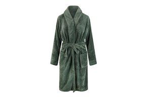 Fleece badjas olijfgroen unisex – Relax Company