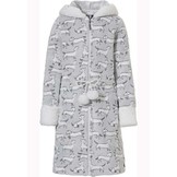 Rits kinderbadjas hondjes - fleece