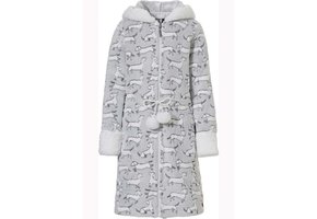 rits kinderbadjas hondjes- fleece