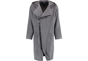rits badjas man donkergrijs