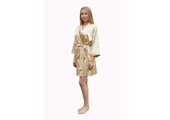 korte kimono satijn - champagne
