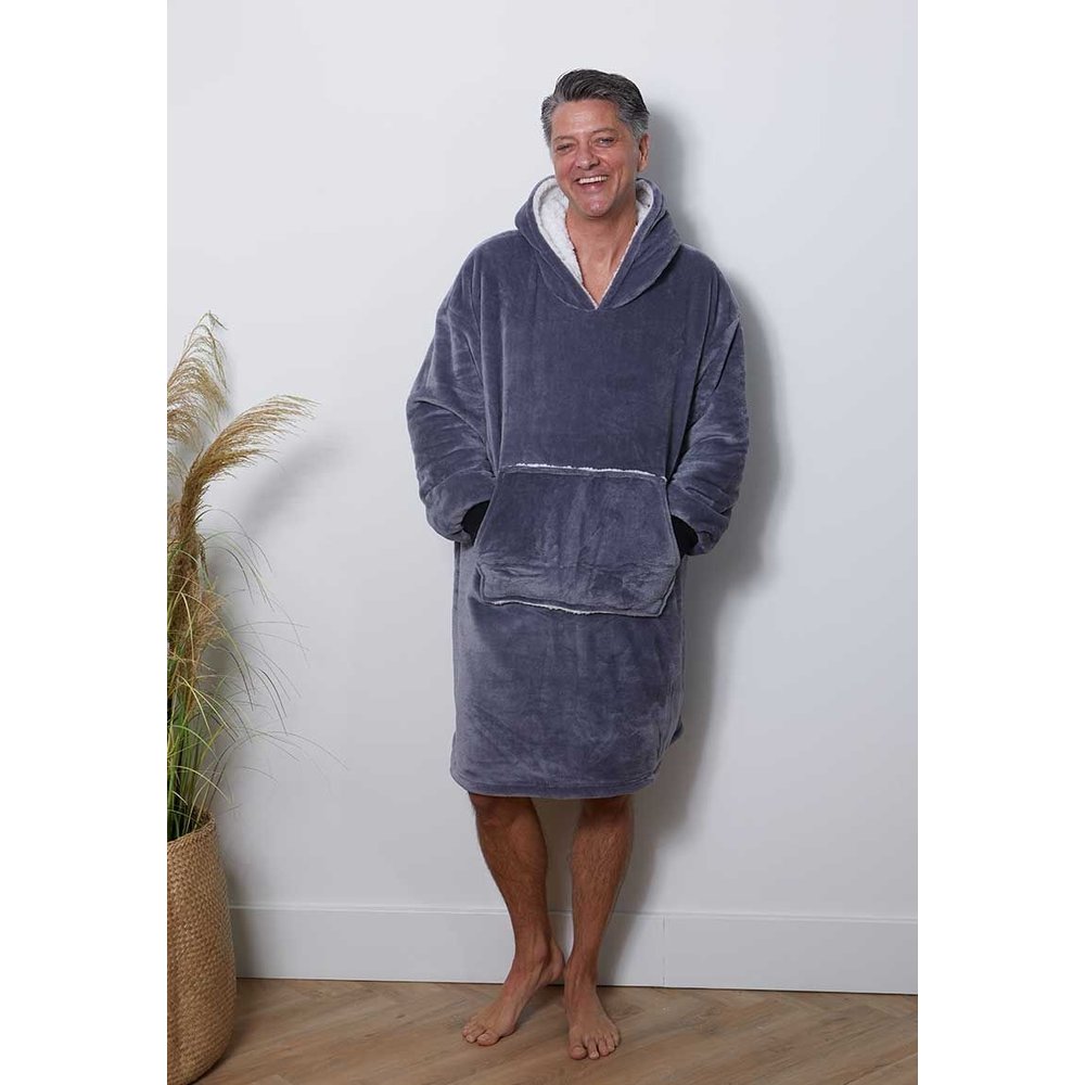 C&A Lingerie fleece badjas met capuchon roze | wehkamp