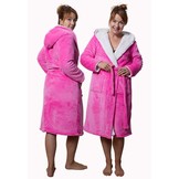 Capcuhon badjas sherpa - roze