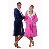 Capcuhon badjas sherpa - marineblauw