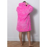 Luxe fleece deken met capuchon - roze