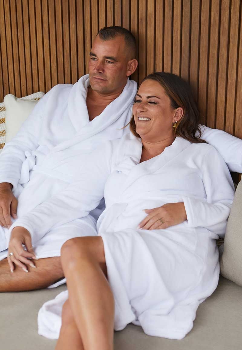 Witte fleece badjas kopen – fris, zacht & comfortabel unisex model