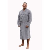 Grijze fleece badjas – comfortabel & warm unisex model