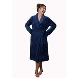 Marineblauwe fleece badjas kopen – warm, stijlvol & unisex comfort