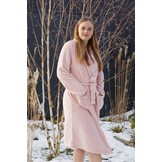 Oudroze fleece badjas kopen – zacht, elegant & comfortabel voor dames