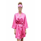 Oogmasker donkerroze satijn