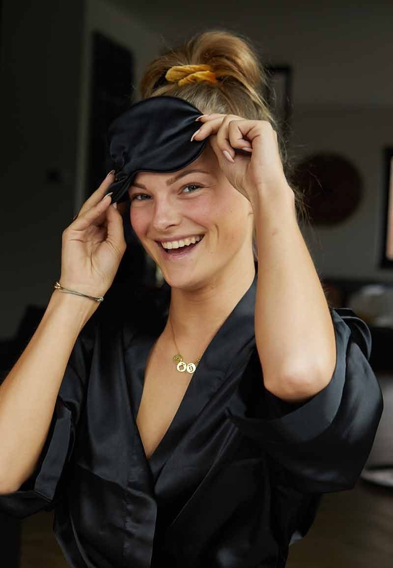 Satin-Luxury Oogmasker zwart satijn afbeelding