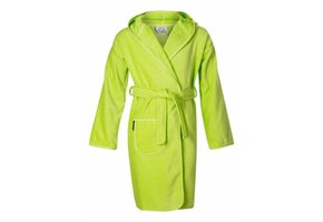Baby badjas lime groen katoen - met capuchon