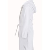 Baby badjas wit katoen - met capuchon