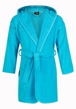 Badrock Baby badjas aquablauw met naam borduren afbeelding
