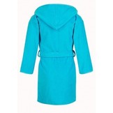 Kinderbadjas aqua blauw met naam borduren