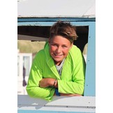 Kinderbadjas lime groen met naam borduren