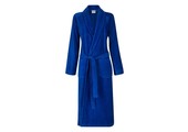 Kobalt blauwe velours badjas unisex met naam borduren