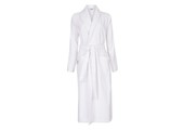 Witte velours badjas unisex met naam borduren
