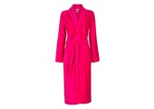 Donker roze velours badjas unisex met naam borduren