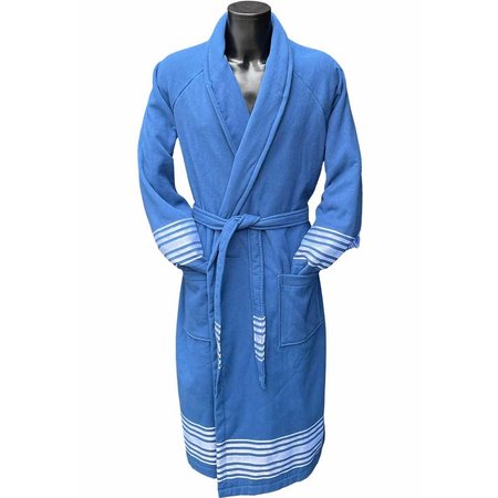 Badrock Hamam badjas luxe katoen - blauw