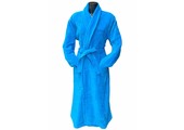 Aqua blauwe badjas unisex met naam borduren