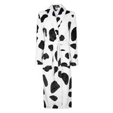 Badjas dames koeienprint - zacht fleece