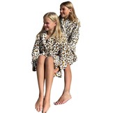 badjas kind Little Wild Thing fleece met sjaalkraag