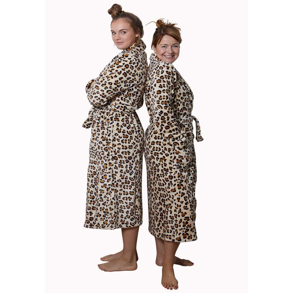 NY Threads Badjas met capuchon voor dames - pluche lange badjas, Groen, S