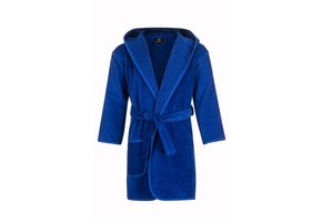 badjas kind kobalt blauw met capuchon