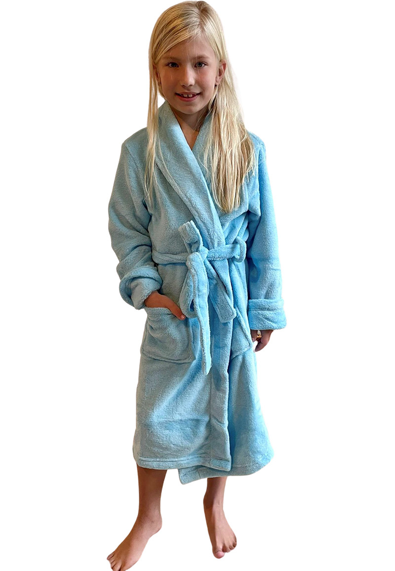 Relax Company kinderbadjas licht blauw afbeelding