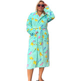 Dames ochtendjas unicorn  met capuchon - fleece