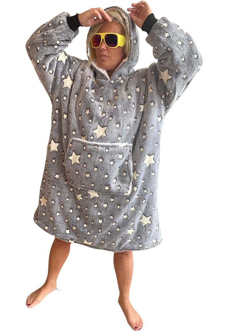 Badrock Fleece deken met hoodie - Glow in the dark afbeelding