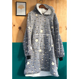 Fleece deken met hoodie - Glow in the dark