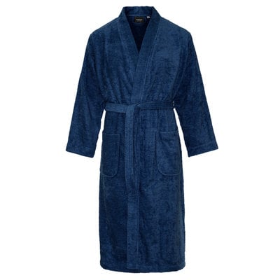 Kimono donkerblauw unisex – badstof katoen