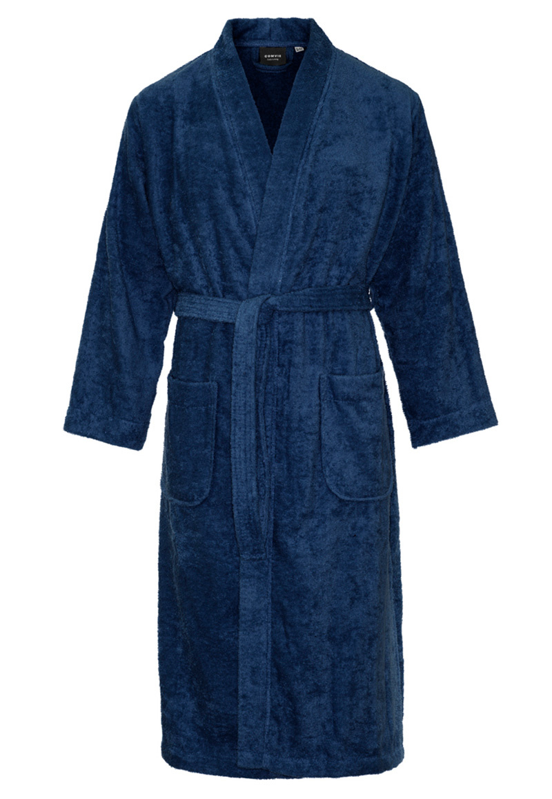 Kimono donkerblauw unisex - badstof katoen afbeelding