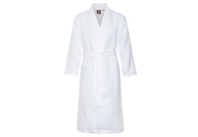 Unisex katoenen badjas wit – kimono model