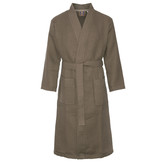 Taupekleurige katoenen kimono badjas van Badrock – unisex model