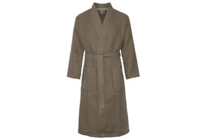 badjas unisex taupe kimono