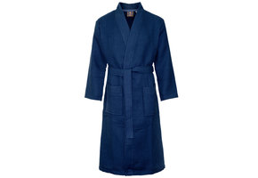 Unisex katoenen badjas marine – kimono model