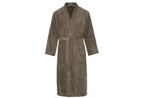 Kimono taupe unisex – badstof katoen
