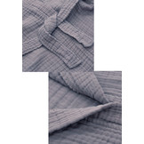 Mousseline badjas kind met capuchon - katoen - lichtgrijs